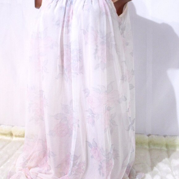 Aristocraft Vintage Floral Pink Double Nylon Nightgown M/L - Picture 7 of 12
